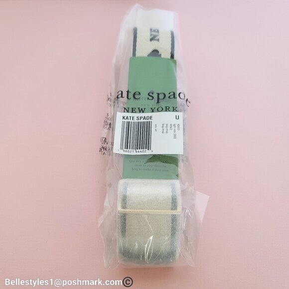 KATE SPADE Webbing Bag Strap with Embroidered Logo- Light Natural color ⭐ - Picture 16 of 16